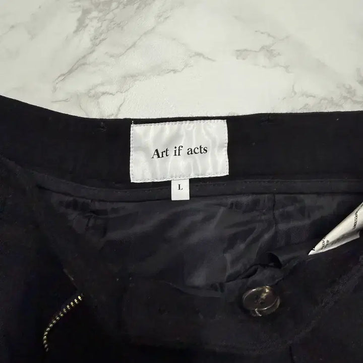 [BUNJANG] Art if Acts Reverse Wool Two Tuck Pants (Dark Navy) / (L) 아트이프액츠 리버스 울 투턱 팬츠 [다크네이비]