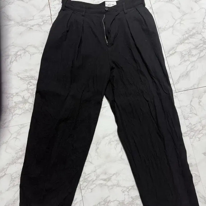 [BUNJANG] Art if Acts Reverse Wool Two Tuck Pants (Dark Navy) / (L) 아트이프액츠 리버스 울 투턱 팬츠 [다크네이비]