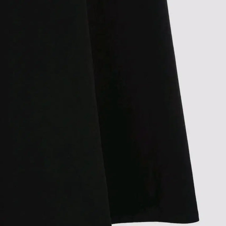 [BUNJANG] Beanpole Ladies Black Open Collar Flare Dress / 빈폴레이디스 블랙 오픈 칼라 플레어 원피스