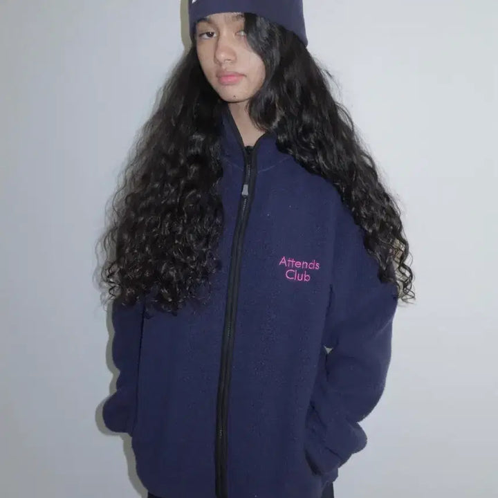 [BUNJANG] Attends Fleece Jacket Navy / (오늘만할인)어텐즈 플리스 자켓 네이비