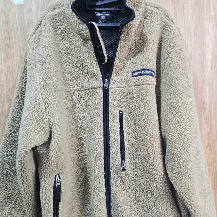 [BUNJANG] Polo Ralph Lauren Polo Jeans Brown Fleece Jacket / [110]정품 폴로 랄프로렌 폴로 진스 브라운 뽀글이 양털 후리스  L