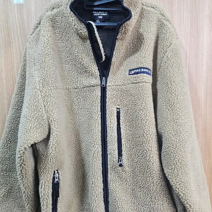 [BUNJANG] Polo Ralph Lauren Polo Jeans Brown Fleece Jacket / [110]정품 폴로 랄프로렌 폴로 진스 브라운 뽀글이 양털 후리스  L