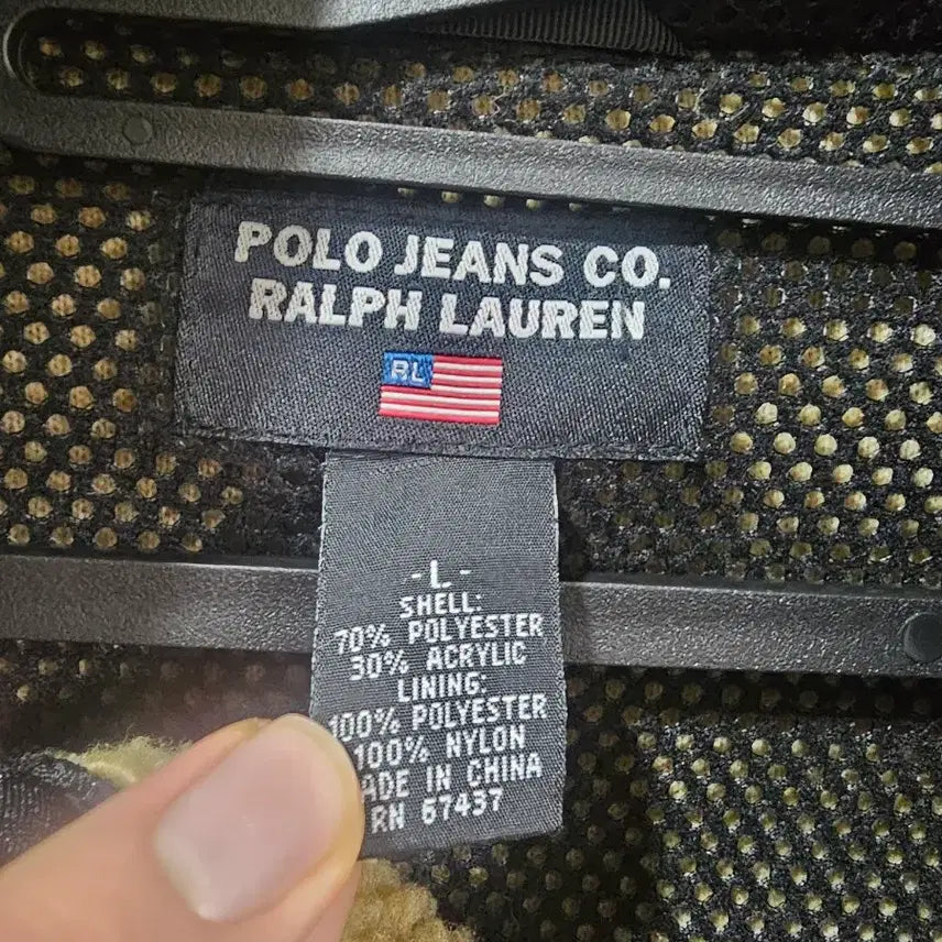 [BUNJANG] Polo Ralph Lauren Polo Jeans Brown Fleece Jacket / [110]정품 폴로 랄프로렌 폴로 진스 브라운 뽀글이 양털 후리스  L