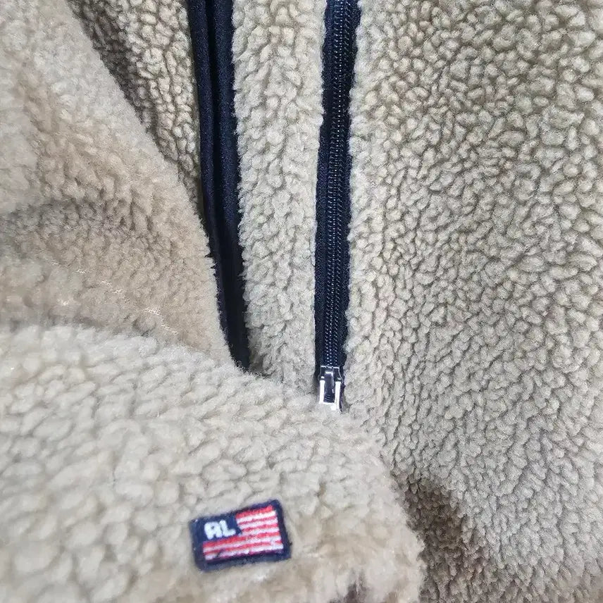 [BUNJANG] Polo Ralph Lauren Polo Jeans Brown Fleece Jacket / [110]정품 폴로 랄프로렌 폴로 진스 브라운 뽀글이 양털 후리스  L