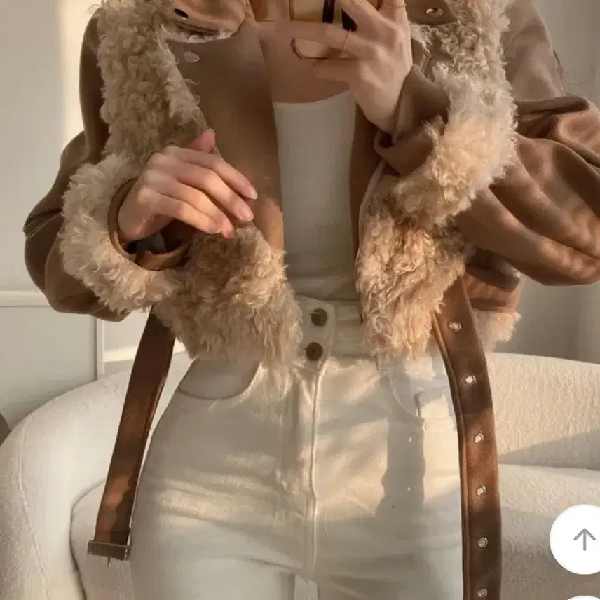 [BUNJANG] Faux Shearling Rider Jacket / 양털 퍼 라이더 자켓