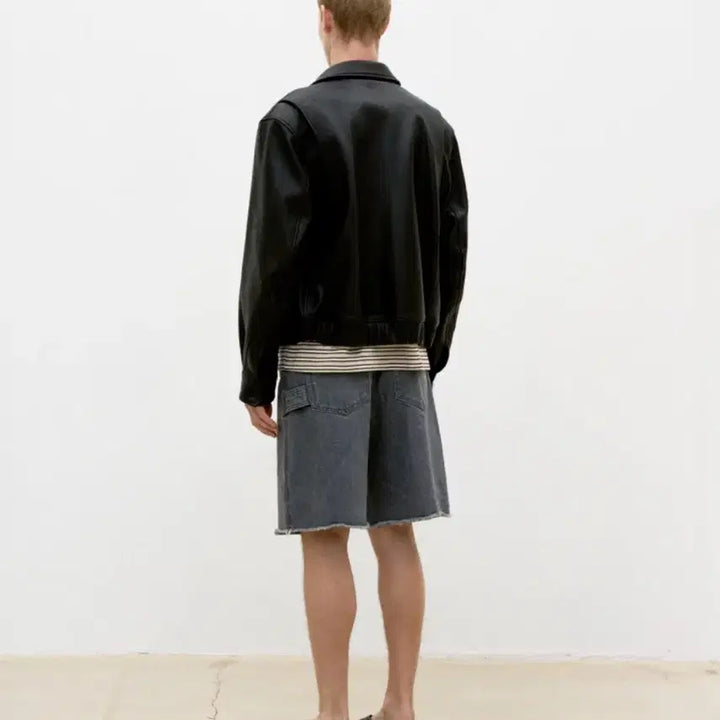 [BUNJANG] Cour Goat Skin Blouson Jacket / [XL] 쿠어 고트스킨 블루종 블랙