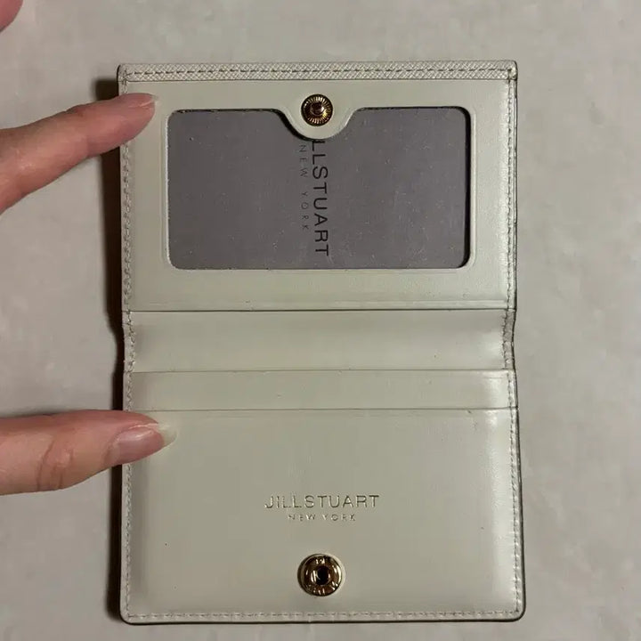 [BUNJANG] Jill Stuart Card Wallet Ivory / 질스튜어트 카드지갑 아이보리