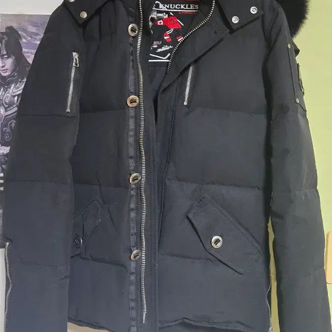 [BUNJANG] Black Padded Jacket (Size 90) / 무스너클 스타일 블랙 남성 패딩 90/ 상태좋음