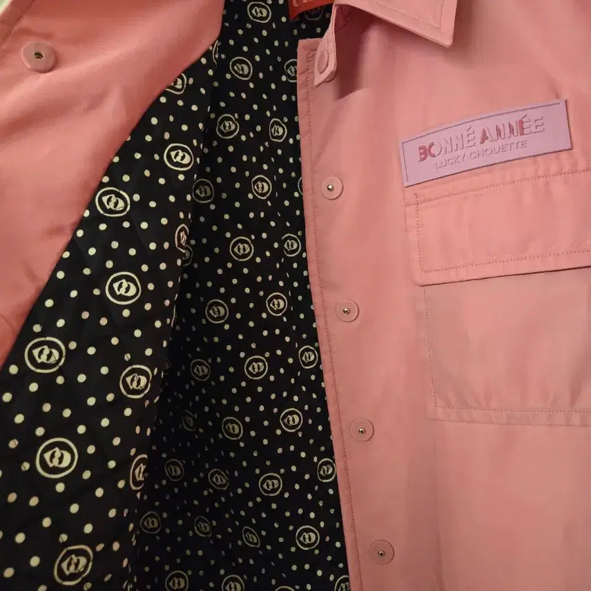 [BUNJANG] Lucky Chouette Pink Jacket Padding / 럭키슈에뜨 분홍색 자켓패딩 새상품