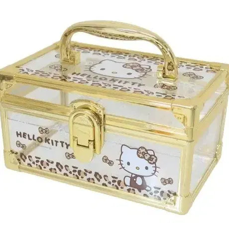 [BUNJANG] Sanrio Leopard Kitty Gold Vanity Storage Box / 산리오 호피키티 골드버니티 수납함