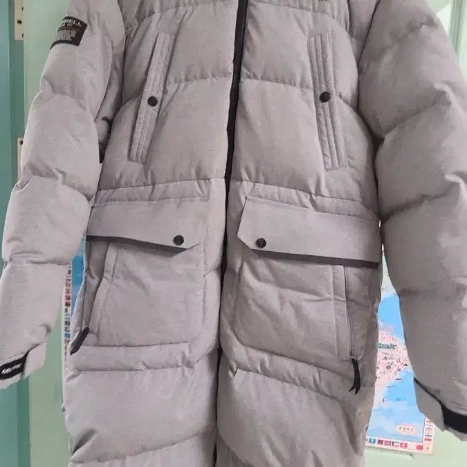 [BUNJANG] Merrell Long Padded Jacket Gray / 메렐 Merrell 롱 패딩 그레이