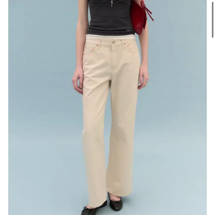 [BUNJANG] Fyeo Wide Flare Denim Pants / Fyeo 포유온 와이드 플레어 데님 내추럴 (새상품)