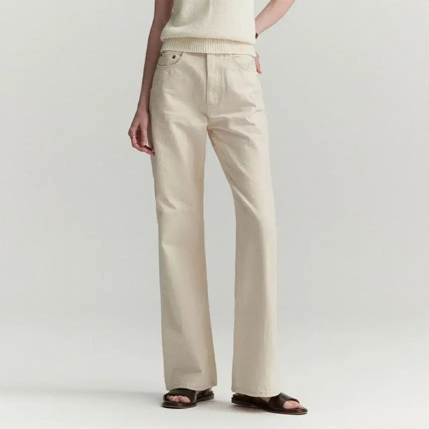 [BUNJANG] Fyeo Wide Flare Denim Pants / Fyeo 포유온 와이드 플레어 데님 내추럴 (새상품)