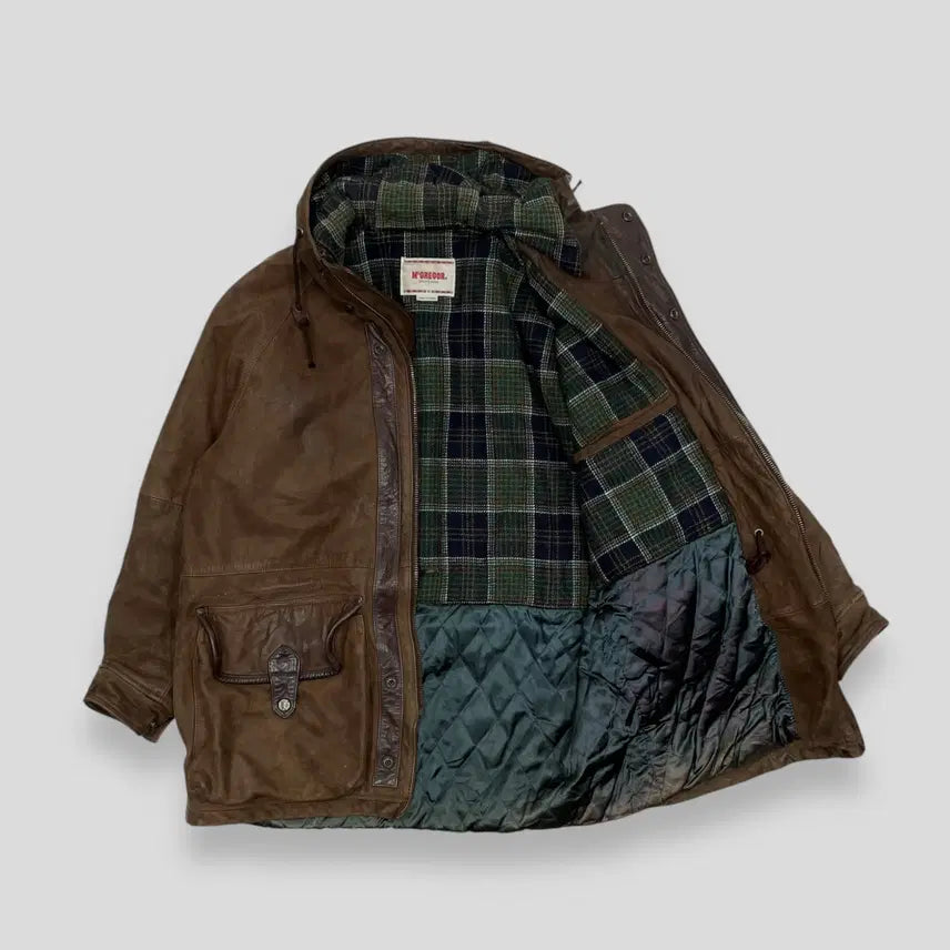 [BUNJANG] McGregor Leather Hooded Jacket / 맥그리거 레더 후드 자켓