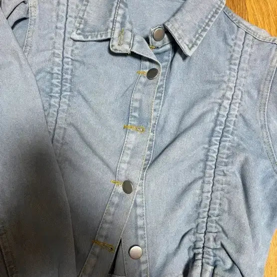 [BUNJANG] Denim Crop Shirt Jacket / 데님 크롭 셔츠 자켓