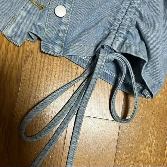 [BUNJANG] Denim Crop Shirt Jacket / 데님 크롭 셔츠 자켓