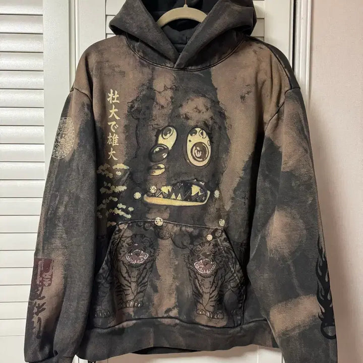 [BUNJANG] Travis Scott Cactus Jack x Takashi Murakami Hollow Hoodie Black L / 트래비스 스캇 캑터스 잭 X 무라카미 타카시 할로우 후드 블랙 L