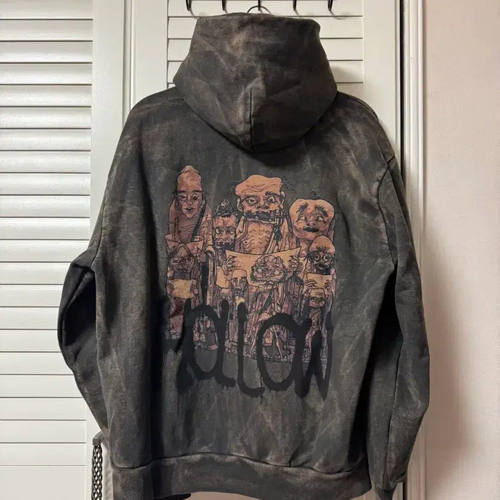 [BUNJANG] Travis Scott Cactus Jack x Takashi Murakami Hollow Hoodie Black L / 트래비스 스캇 캑터스 잭 X 무라카미 타카시 할로우 후드 블랙 L