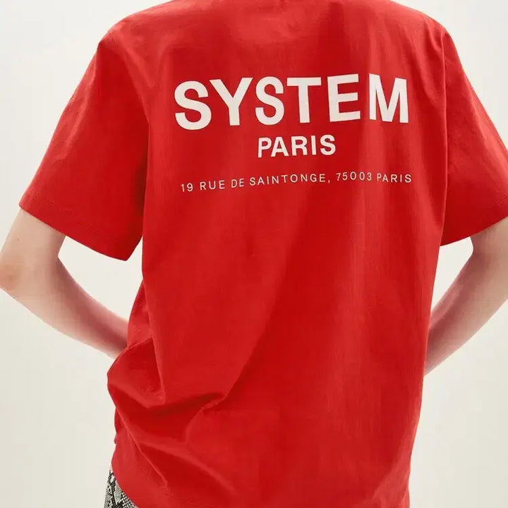[BUNJANG] SYSTEM Lettering T-shirt / 한섬 시스템 SYSTEM 레터링 반팔티 원단 좋음 오버핏 남녀공용