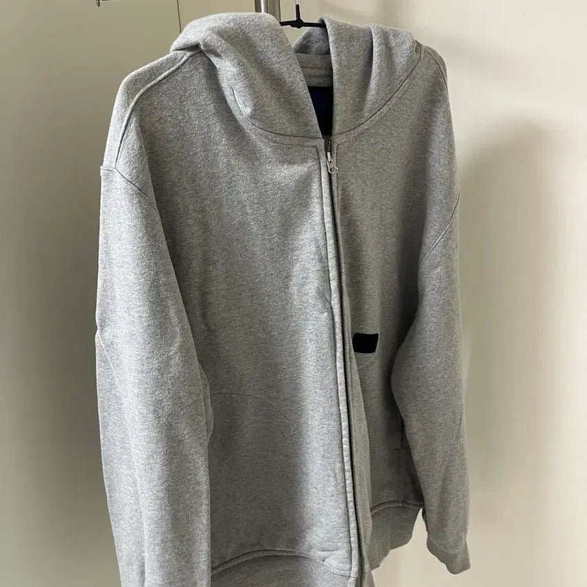 [BUNJANG] Document Hooded Zip-up (Grey) - XL / 도큐먼트 후드집업 XL
