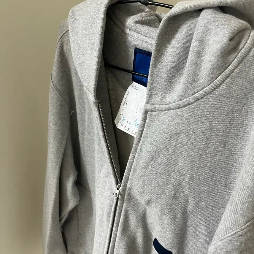 [BUNJANG] Document Hooded Zip-up (Grey) - XL / 도큐먼트 후드집업 XL