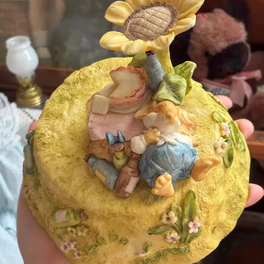 [BUNJANG] 1991 Ganz Little Cheesers Vintage Musical Mouse Figurine / 1991년도 빈티지 Ganz 리틀치저스 생쥐 오르골 고전앤틱피겨린인형소품