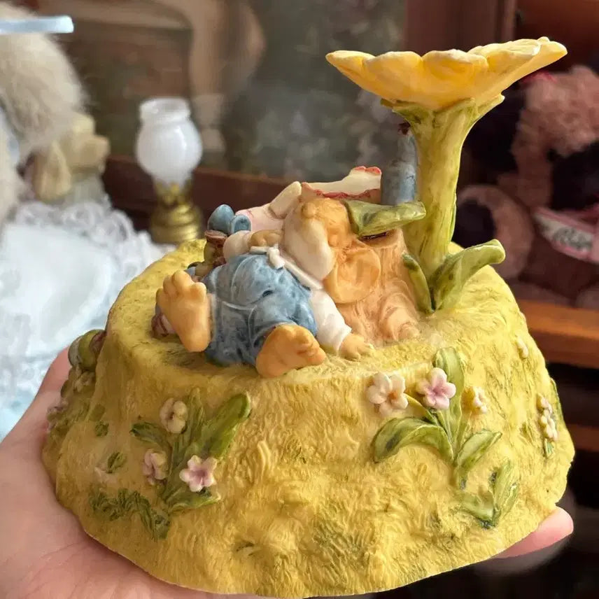 [BUNJANG] 1991 Ganz Little Cheesers Vintage Musical Mouse Figurine / 1991년도 빈티지 Ganz 리틀치저스 생쥐 오르골 고전앤틱피겨린인형소품