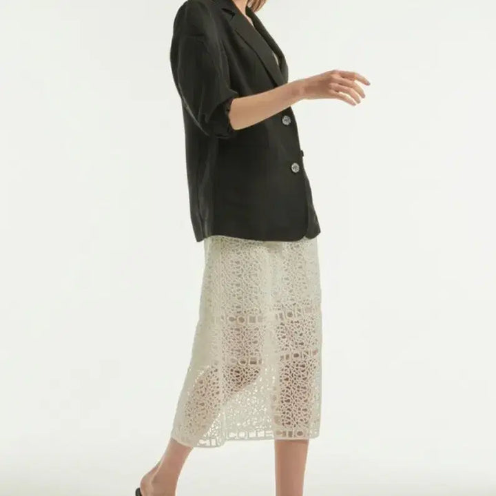 [BUNJANG] LANVIN COLLECTION Linen Blend Single Jacket Black / LANVIN COLLECTION 린넨 블렌드 싱글 재킷 블랙 82