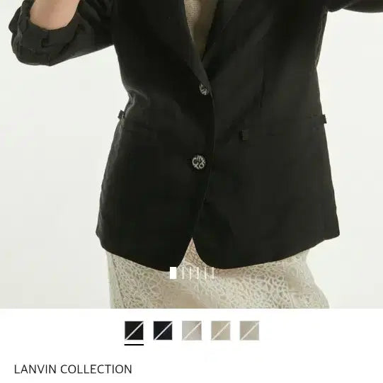 [BUNJANG] LANVIN COLLECTION Linen Blend Single Jacket Black / LANVIN COLLECTION 린넨 블렌드 싱글 재킷 블랙 82