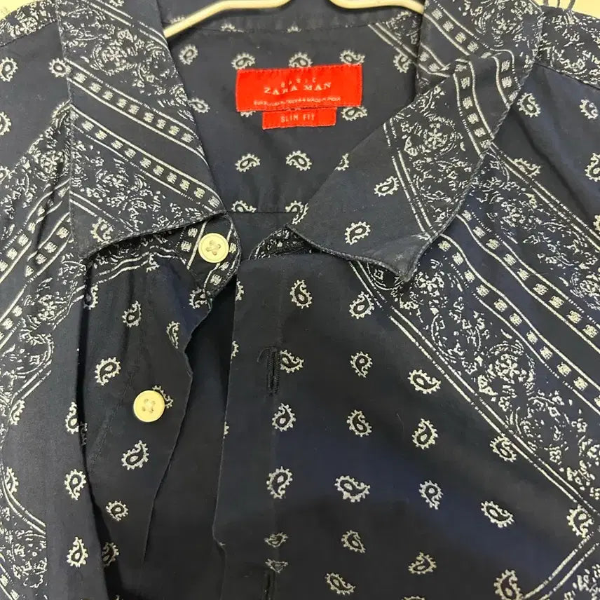 [SOLD OUT] XL) 자라 페이즐리 버튼업 셔츠