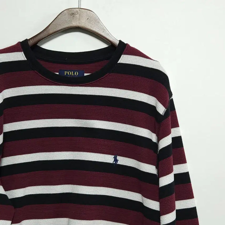 [BUNJANG] Polo Ralph Lauren Striped Crop T-shirt (Refurbished) / 여성 폴로 랄프로렌 스트라이프 크롭 티셔츠 리폼