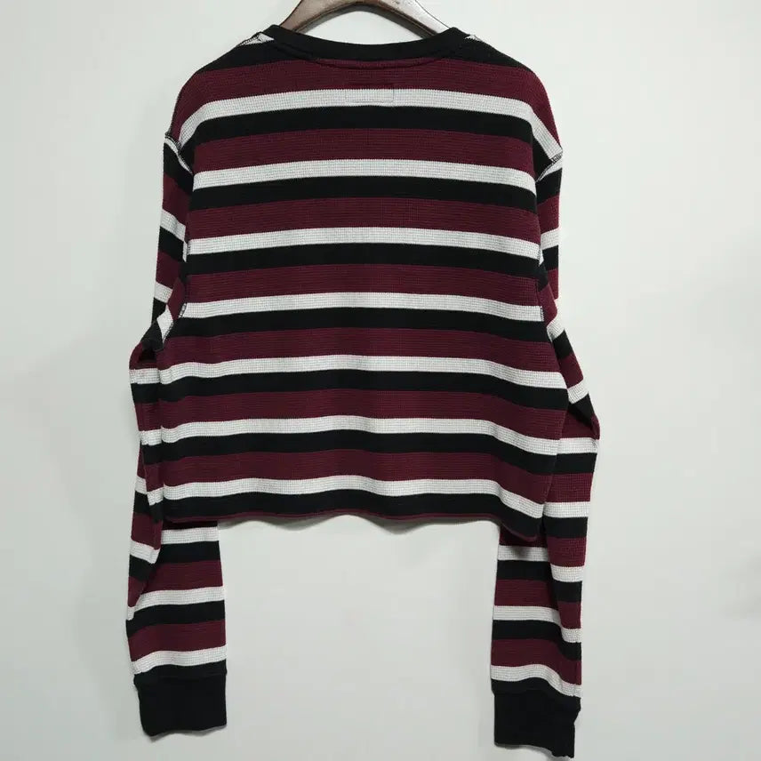 [BUNJANG] Polo Ralph Lauren Striped Crop T-shirt (Refurbished) / 여성 폴로 랄프로렌 스트라이프 크롭 티셔츠 리폼