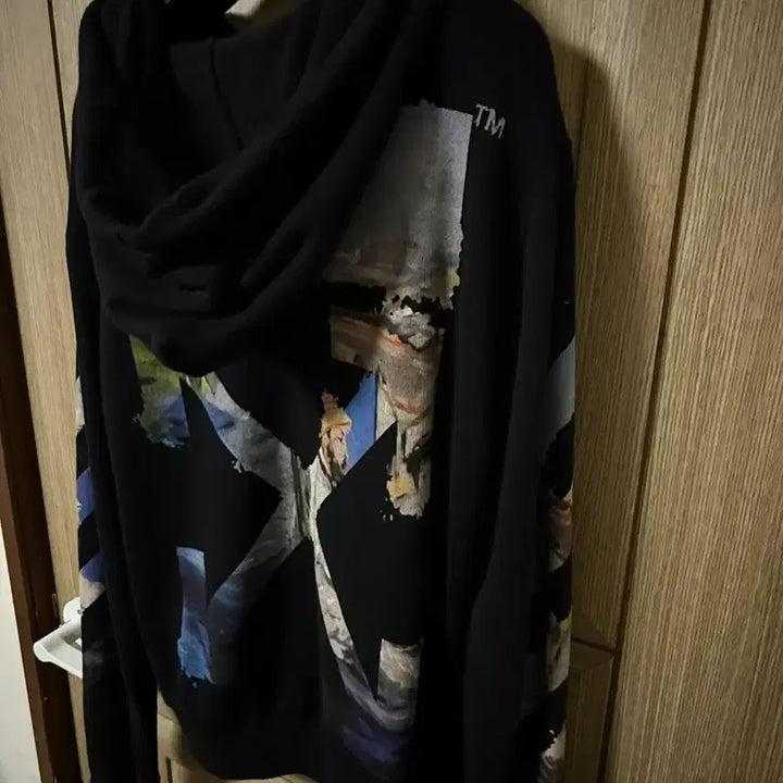 [BUNJANG] Off-White Black Hoodie / [ M ] 오프화이트 유화 후드집업 블랙