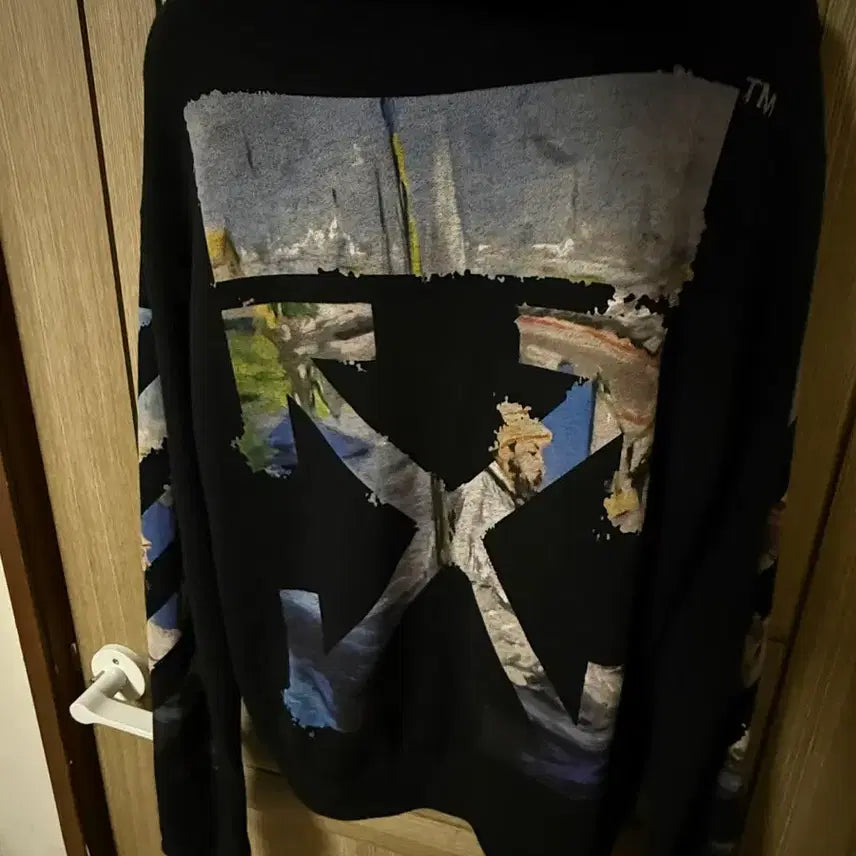 [BUNJANG] Off-White Black Hoodie / [ M ] 오프화이트 유화 후드집업 블랙