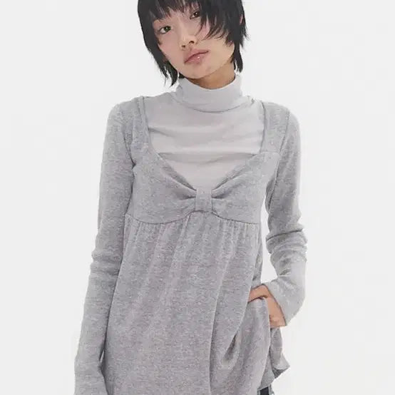 [BUNJANG] Expired Girl Bambi Soft Top Light Gray / 익스파이어드걸 밤비 소프트 탑 라이트 그레이 코이세이오 오헤시오