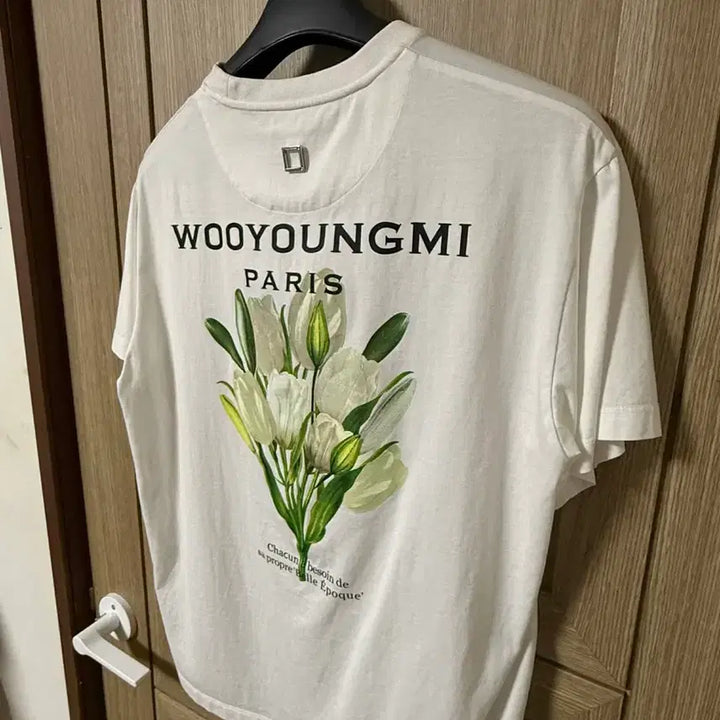 [BUNJANG] Wooyoungmi Flower Back Logo Short Sleeve / [ 48 ] 우영미 플라워 백로고 반팔