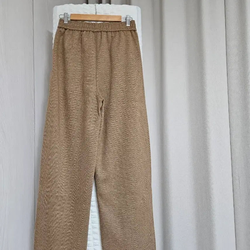[BUNJANG] Banding Herringbone Wide Pants / 밴딩 헤링본 와이드 팬츠