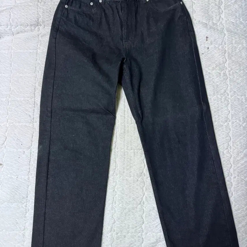 [BUNJANG] Urban D. Type Denim Semi-Wide Pants Black / 어반디타입 데님 세미 와이드 팬츠 블랙