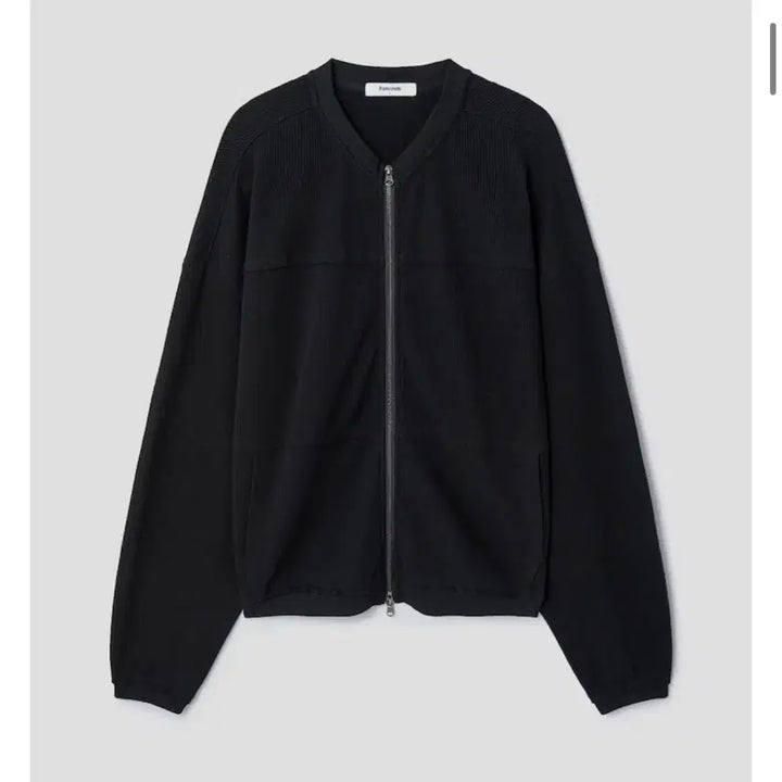 [BUNJANG] 8Seconds Waffle Jersey Cut-Off Zip-Up Jacket / [에잇세컨즈] 와플 저지 컷오프 집업 (블랙, L)