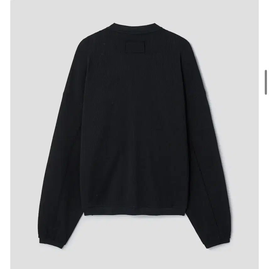 [BUNJANG] 8Seconds Waffle Jersey Cut-Off Zip-Up Jacket / [에잇세컨즈] 와플 저지 컷오프 집업 (블랙, L)