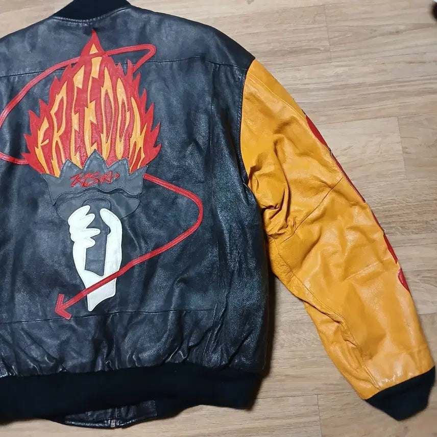 [BUNJANG] Michael Hoban 90s Leather Jacket Vintage / 90s 마이클호반 가죽 레더 자켓 점퍼 올드스쿨 빈티지