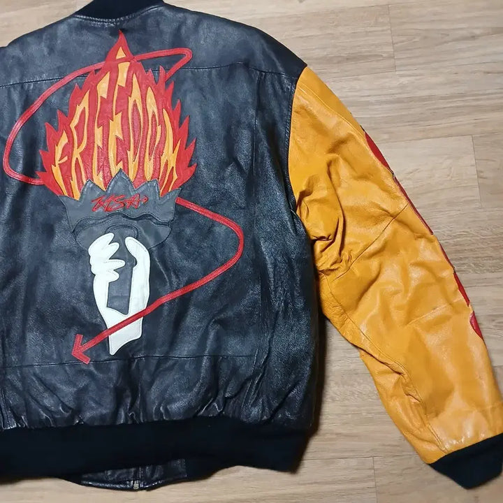 [BUNJANG] Michael Hoban 90s Leather Jacket Vintage / 90s 마이클호반 가죽 레더 자켓 점퍼 올드스쿨 빈티지