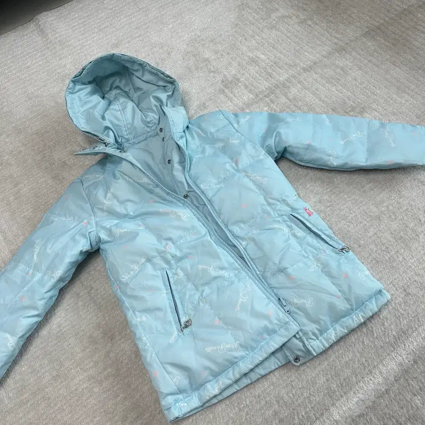 [BUNJANG] Pom ponette Vintage Light Blue Puffer Jumper Jacket / 일본 빈티지 Pom ponette 하늘색 패딩 점퍼