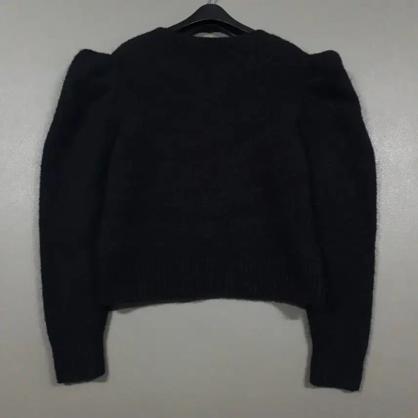 [BUNJANG] IRO Puff Shoulder Wool Crop Knit Sweater - Black - Women&