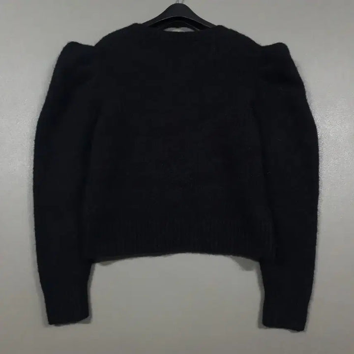 [BUNJANG] IRO Puff Shoulder Wool Crop Knit Sweater - Black - Women&