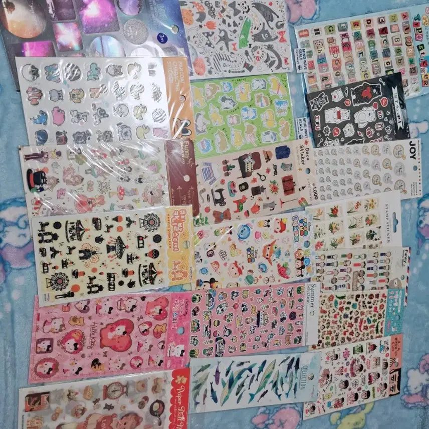 [BUNJANG] Assorted Sticker Bundle (40 Pieces) / 일반스티커 모음 총 40장 일괄:)