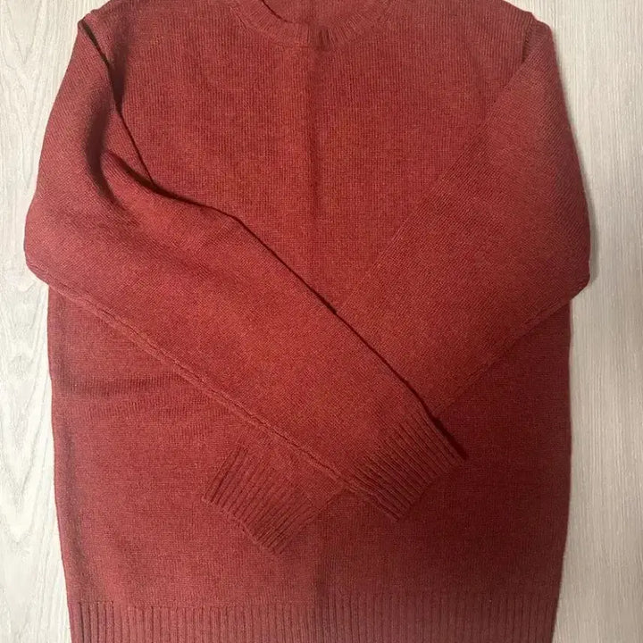 [BUNJANG] MUJI Round Neck Knit Red XL / 무인양품 라운드넥 니트 레드 xl
