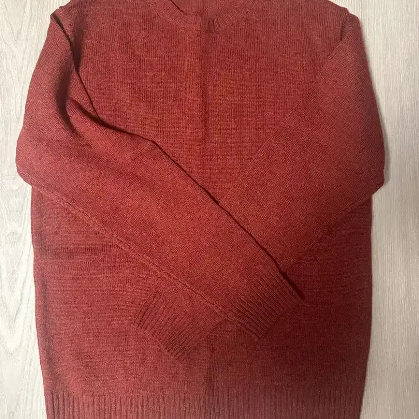 [BUNJANG] MUJI Round Neck Knit Red XL / 무인양품 라운드넥 니트 레드 xl