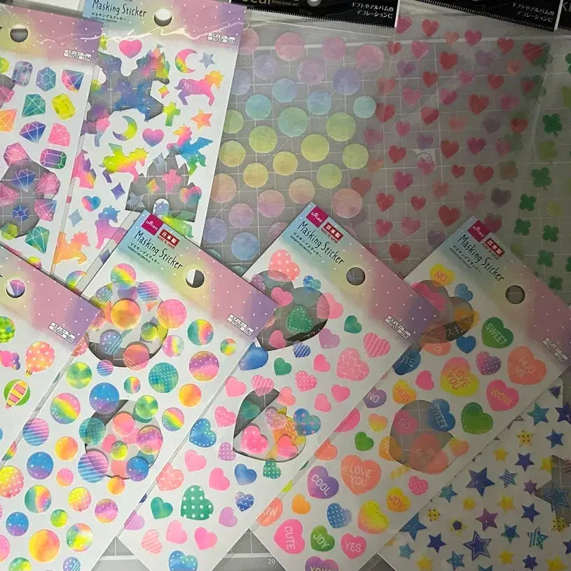 [BUNJANG] Mind Wave Sticker Set / 마인드웨이브 네온 마스킹 씰 스티커 등 모챠모챠 페이지 업 스티커 양도