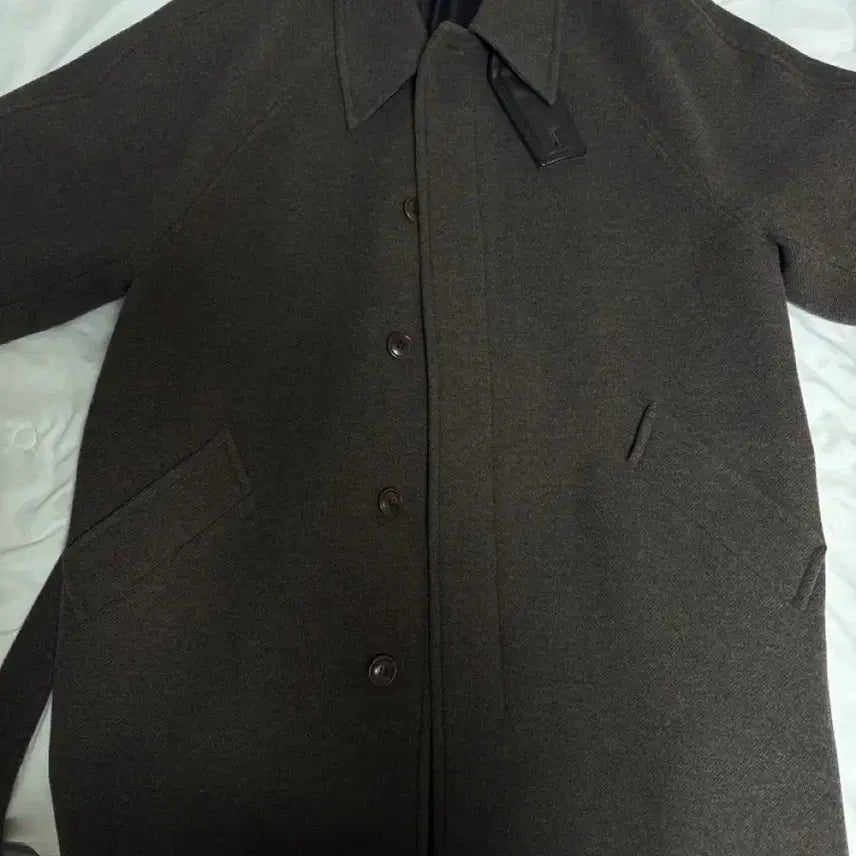 [BUNJANG] Coore Balmacaan Leather Pointed Coat / 쿠어 발마칸 코트